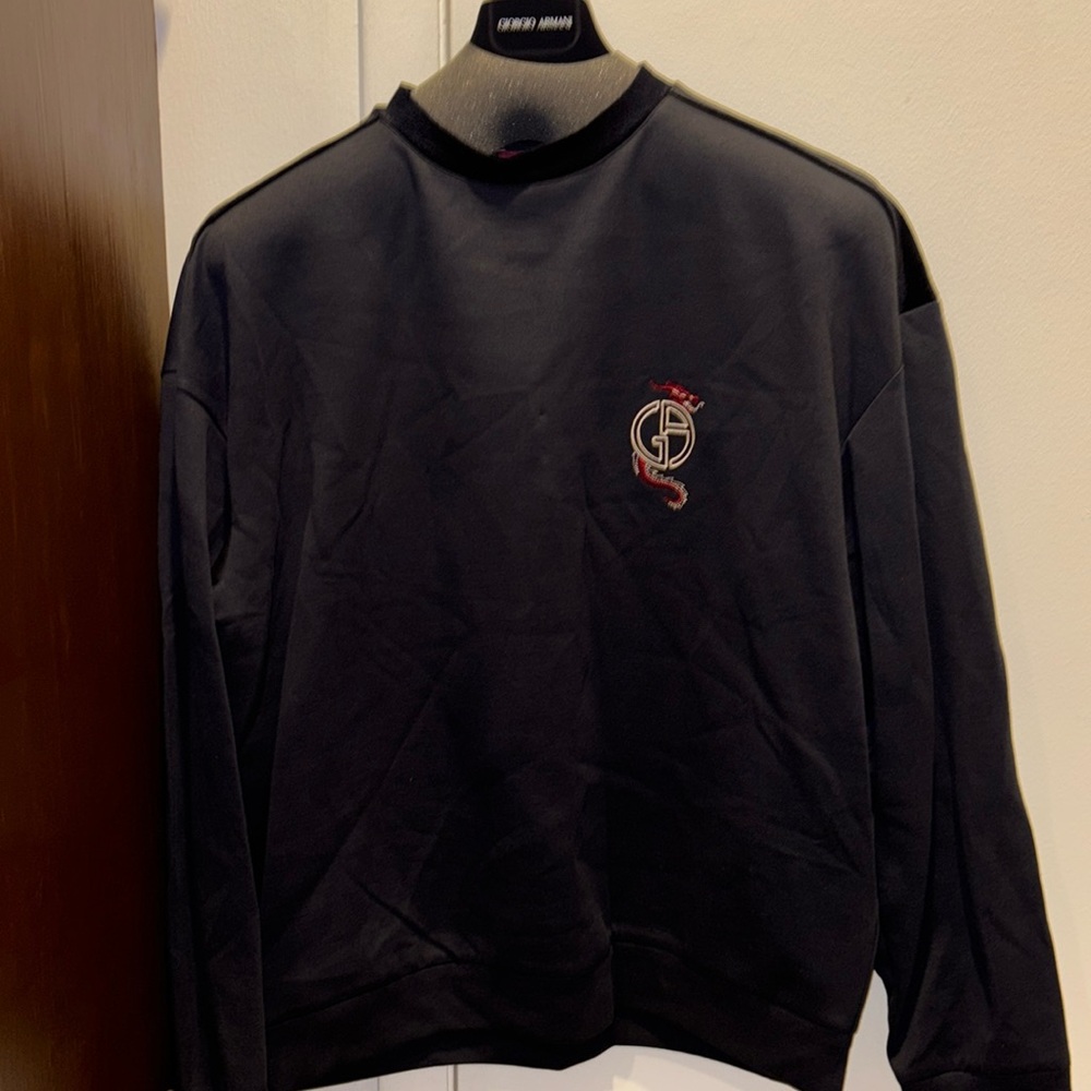 Brand New Size 56 Giorgio Armani Navy Blue Pullover Sweatshirt